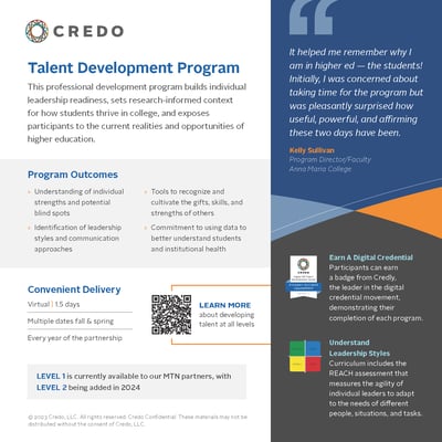 Talent Dev Collateral Fall 2022